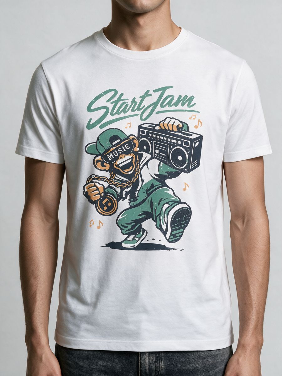 Start Jam T-Shirt For Men - Half Sleeve - alternate view 5