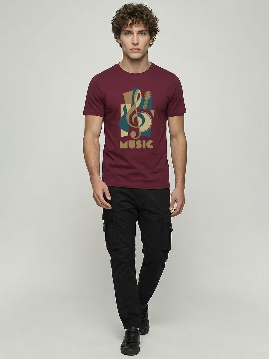 Music Treble T-Shirt For Men - Half Sleeve - alternate view 5