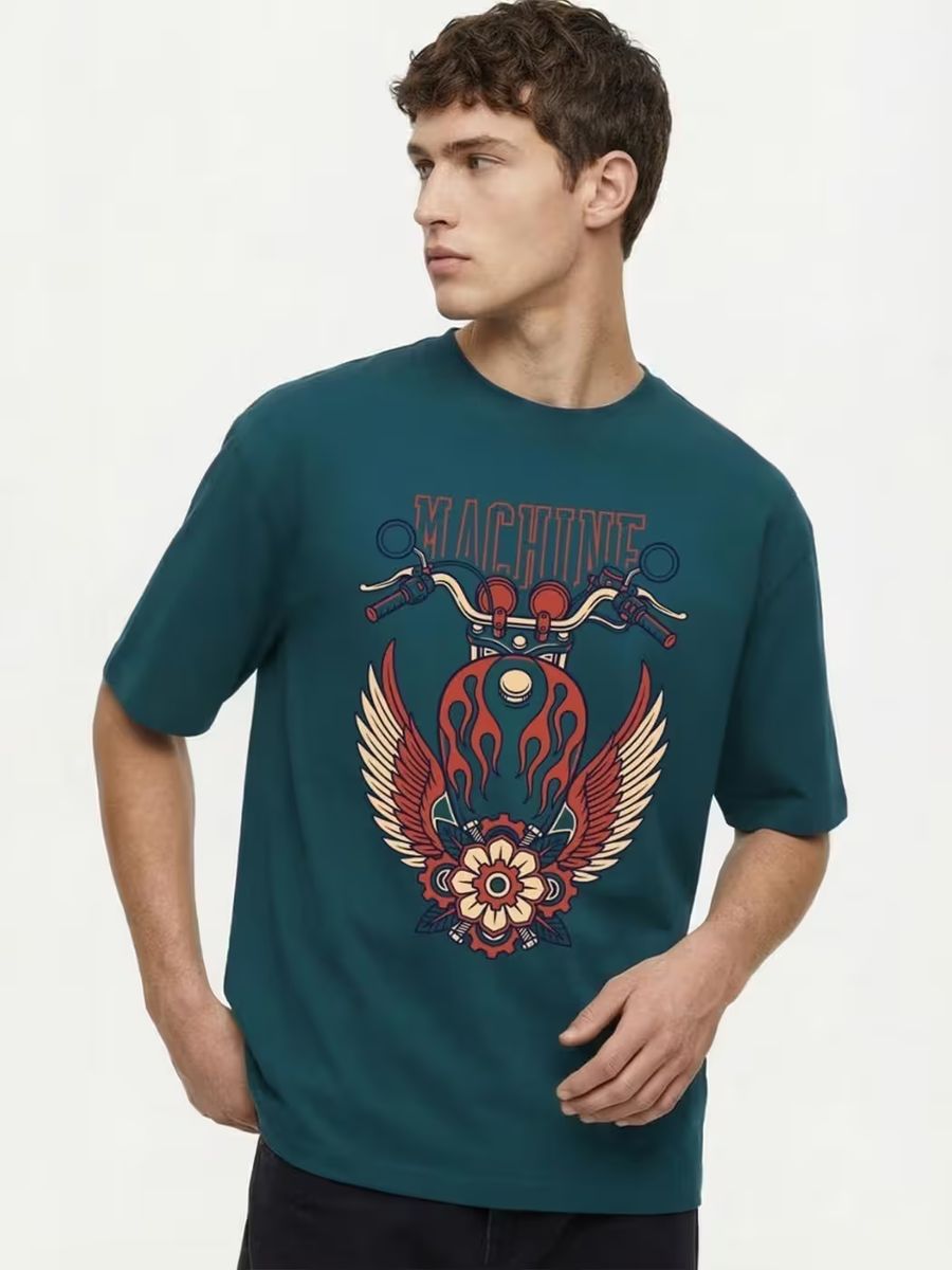 Fly Machine Bike Streetwear Oversized T-Shirt