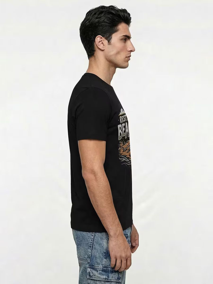 Rest in Beach T-Shirt For Men - Half Sleeve - alternate view 4