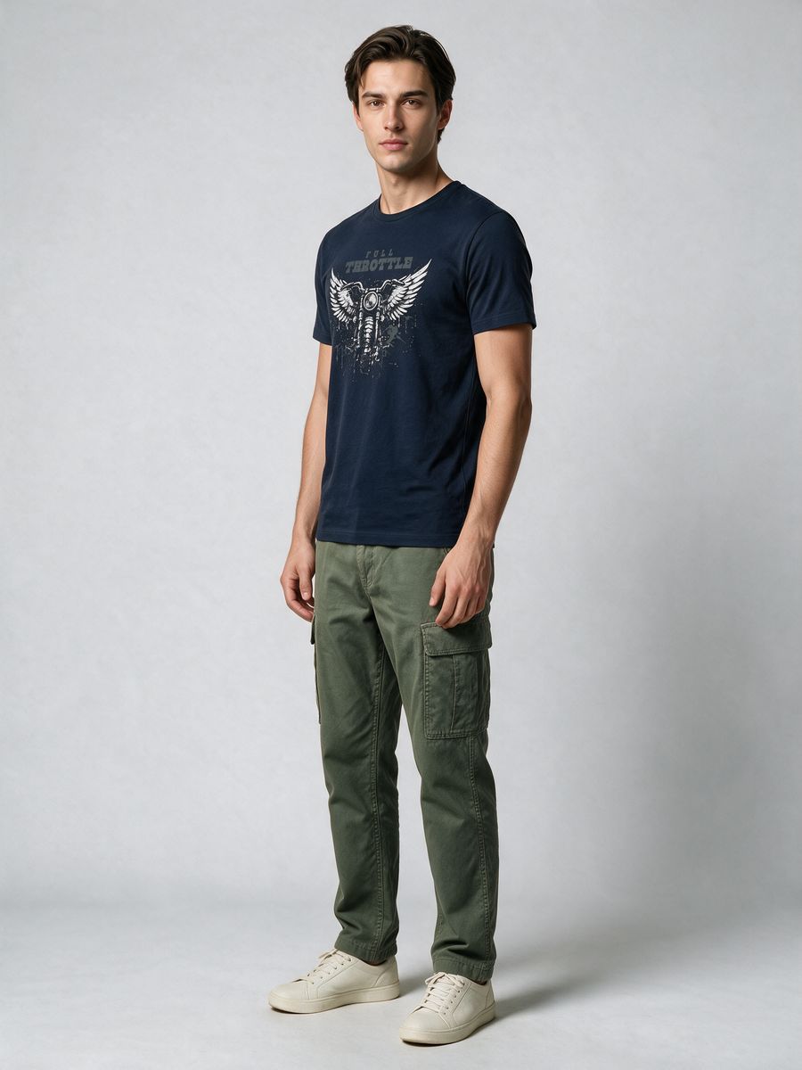 Full Throttle Rider T-Shirt For Men - Half Sleeve - alternate view 4