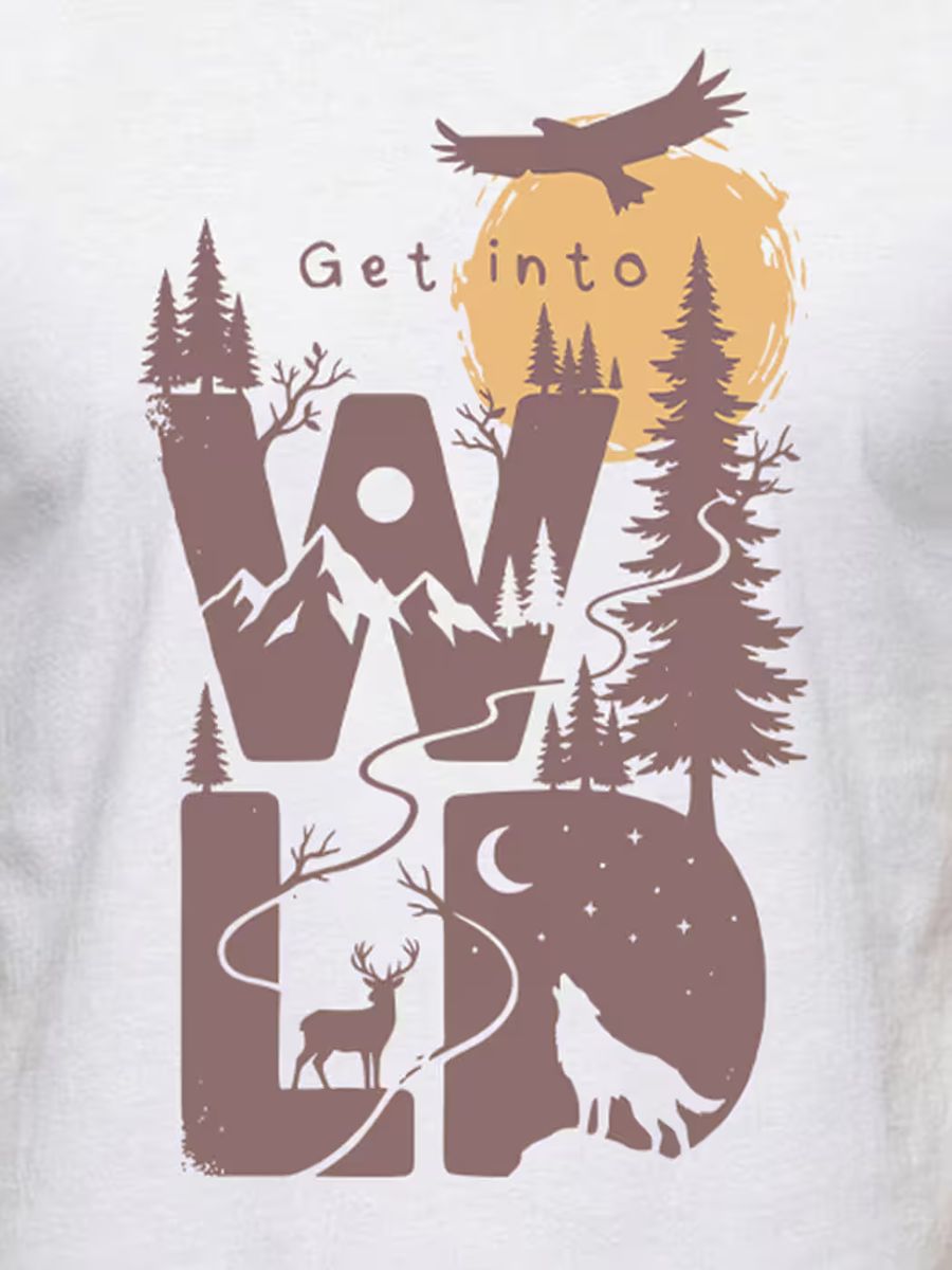 Get Into Wild T-Shirt For Men - Half Sleeve - alternate view 2