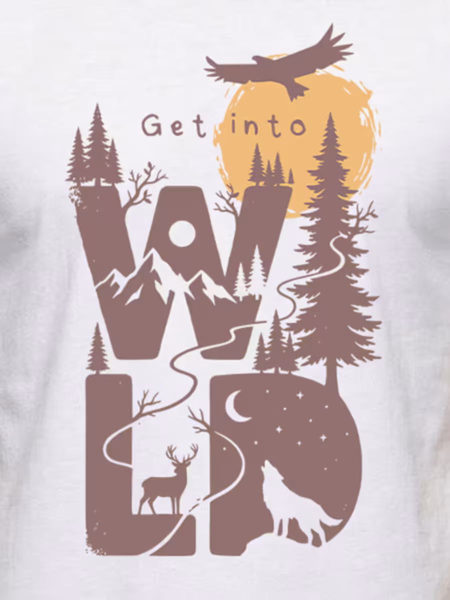 Get Into Wild T-Shirt For Men - Half Sleeve 2