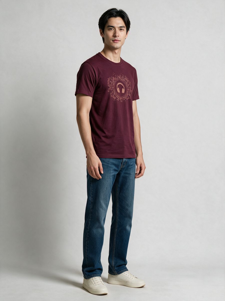 Music Soul T-Shirt For Men - Half Sleeve - alternate view 4