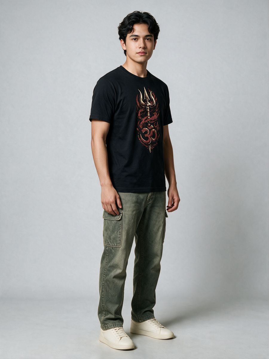 Rudra Spirit T-Shirt For Men - Half Sleeve - alternate view 4