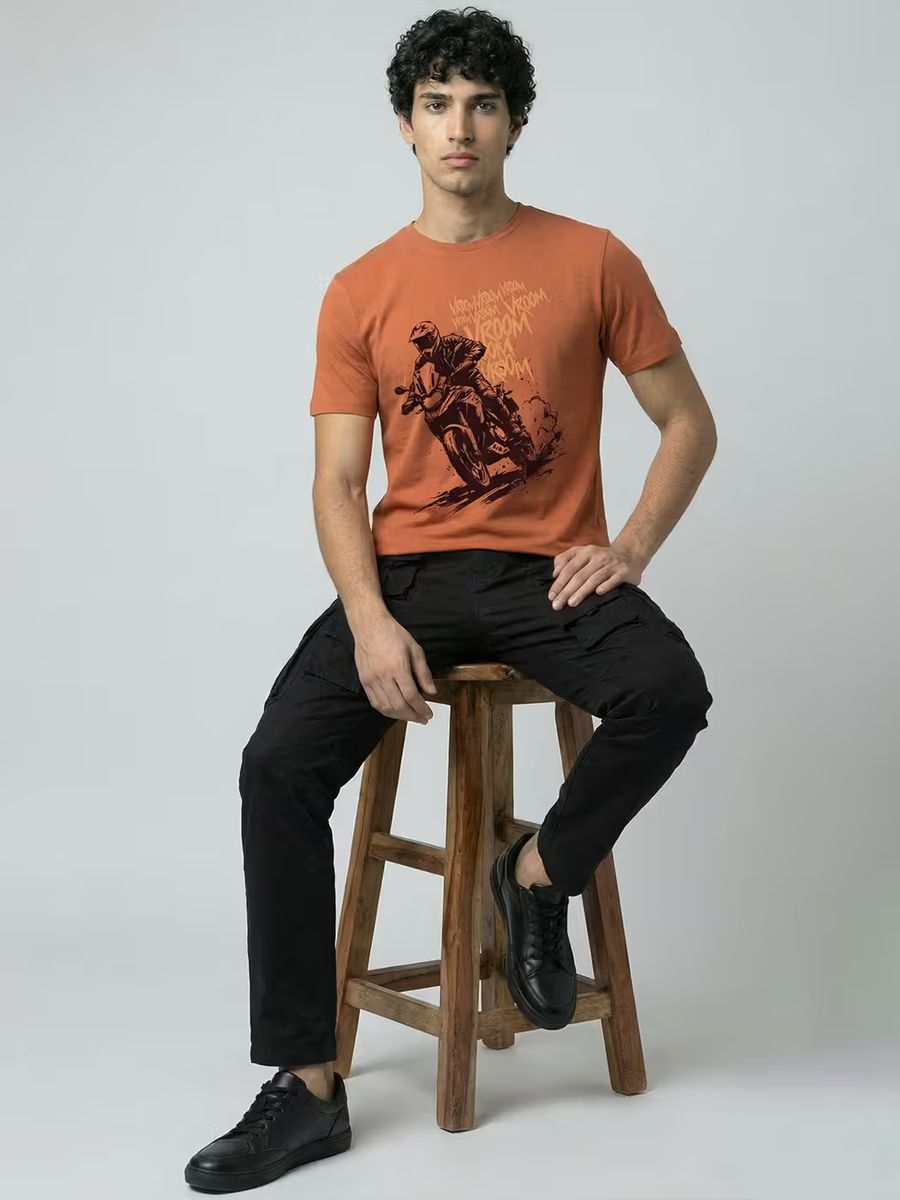 Full Throttle Bike T-Shirt For Men - Half Sleeve 5