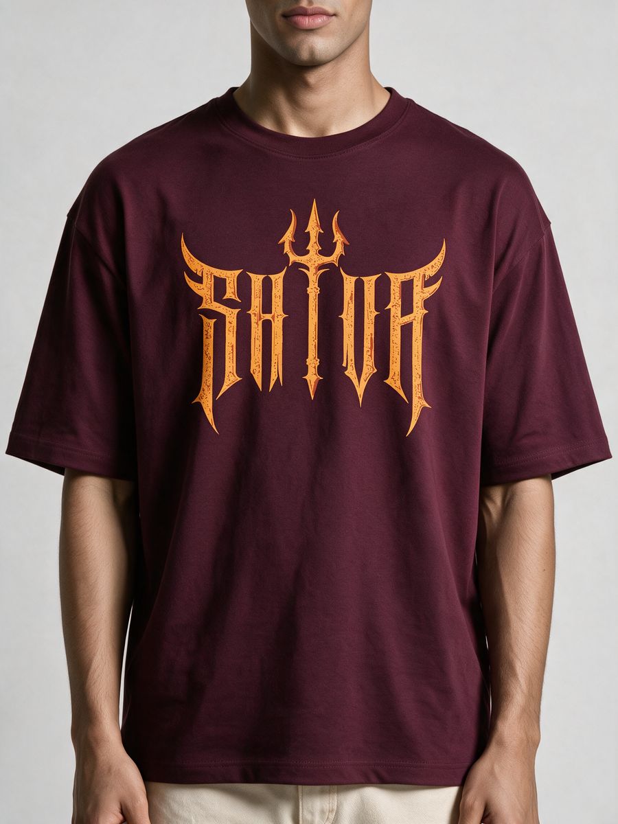 Shiva Trishul Streetwear Oversized T-Shirt - alternate view 5