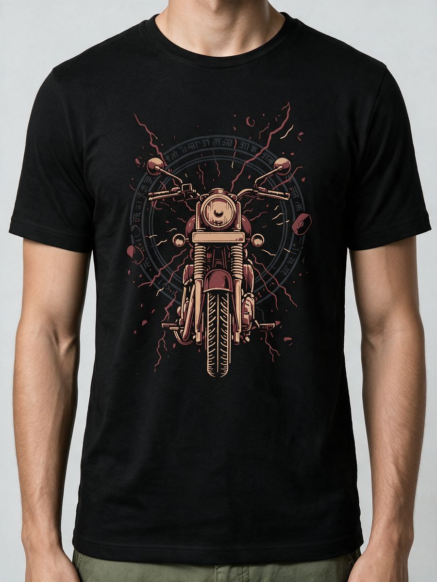 Midnight Rider T-Shirt For Men - Half Sleeve - alternate view 5