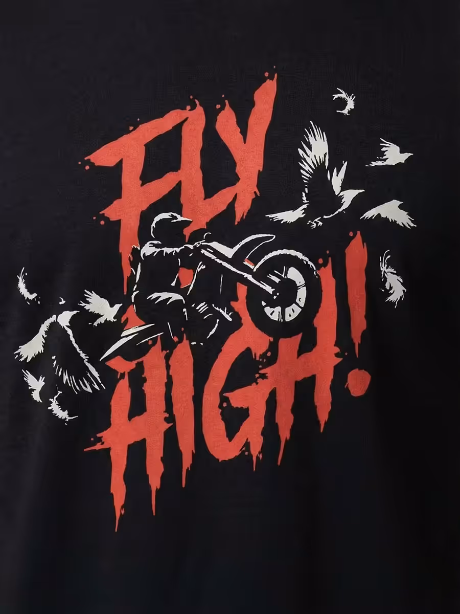 Fly High Bike T-Shirt For Men - Half Sleeve 2