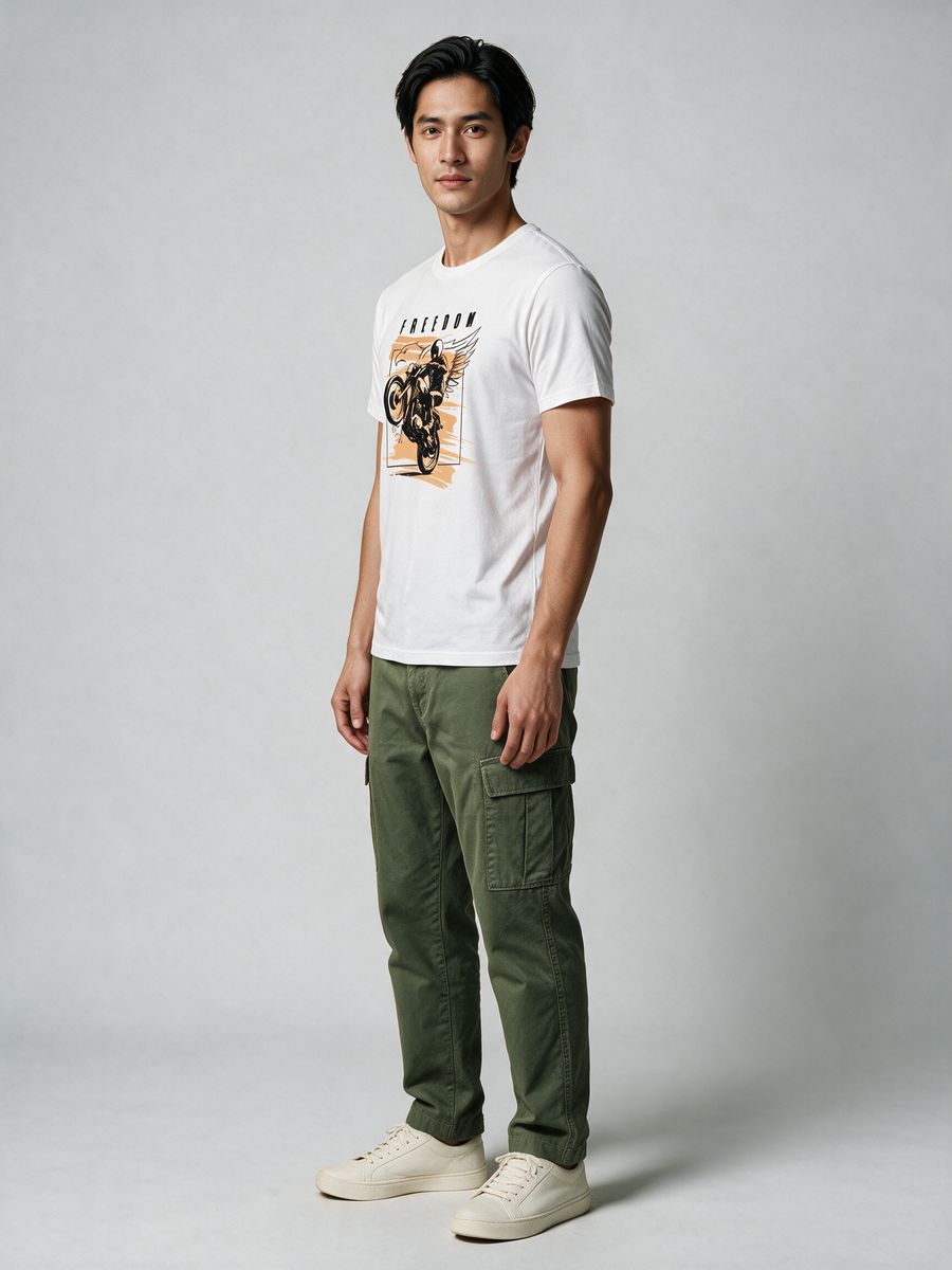 Freedom Ride T-Shirt For Men - Half Sleeve - alternate view 4