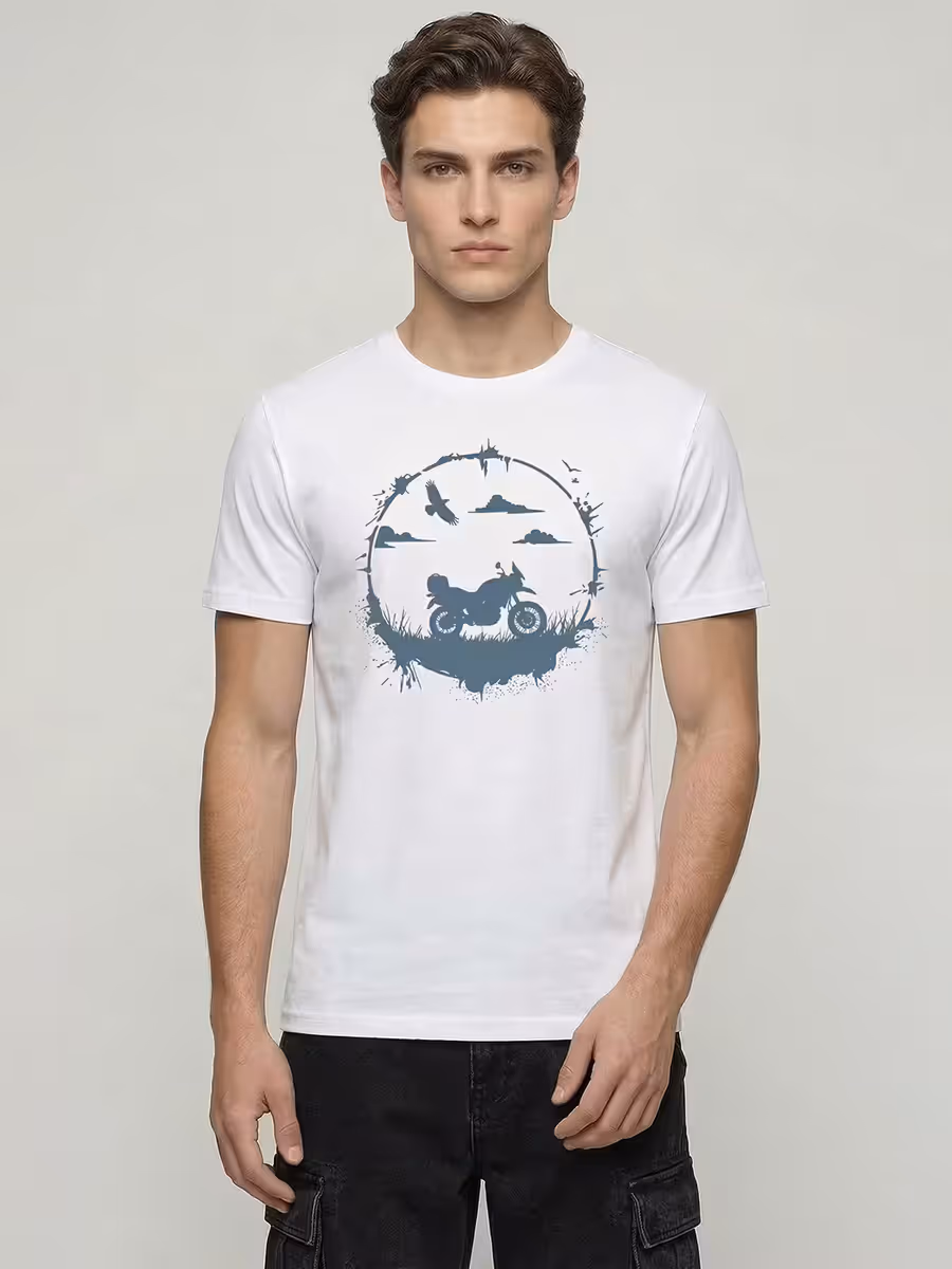 Freedom Rider T-Shirt For Men - Half Sleeve