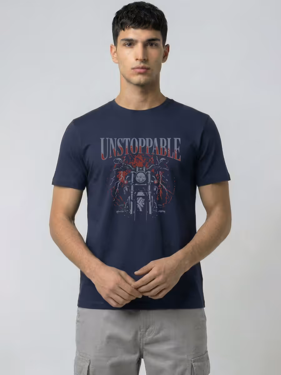 Unstoppable Bike T-Shirt For Men - Half Sleeve