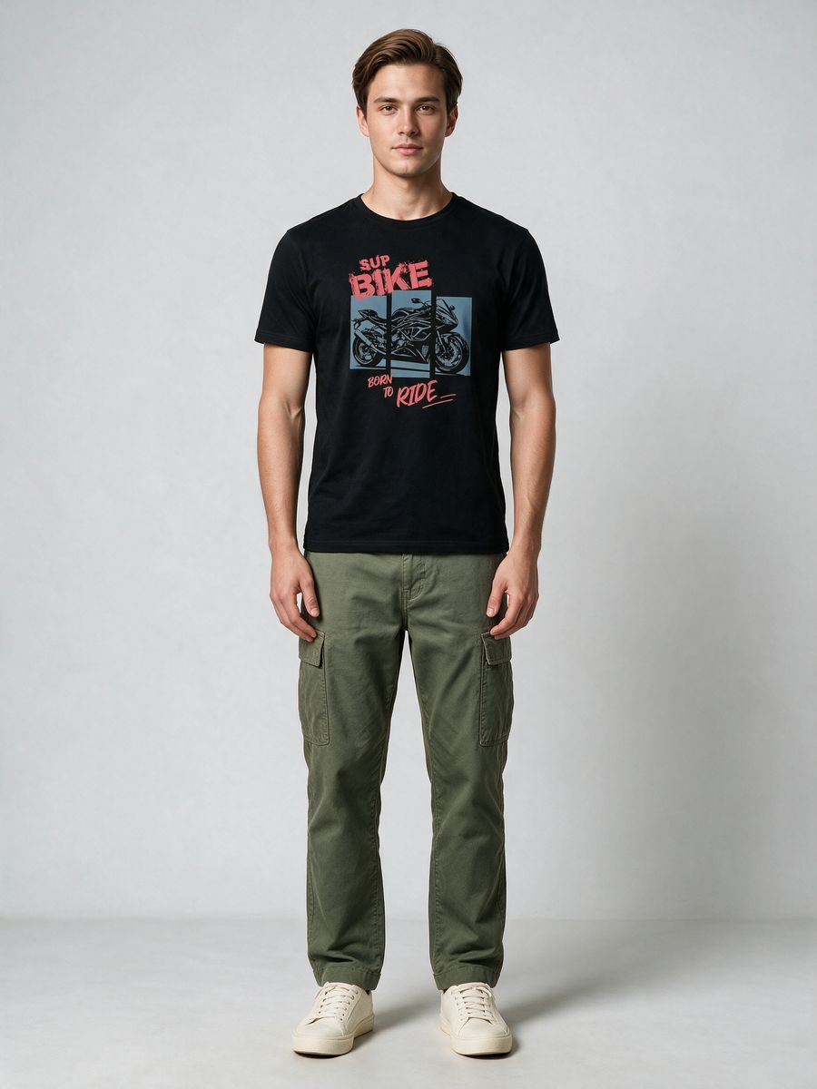 Born to Ride T-Shirt For Men - Half Sleeve - alternate view 6