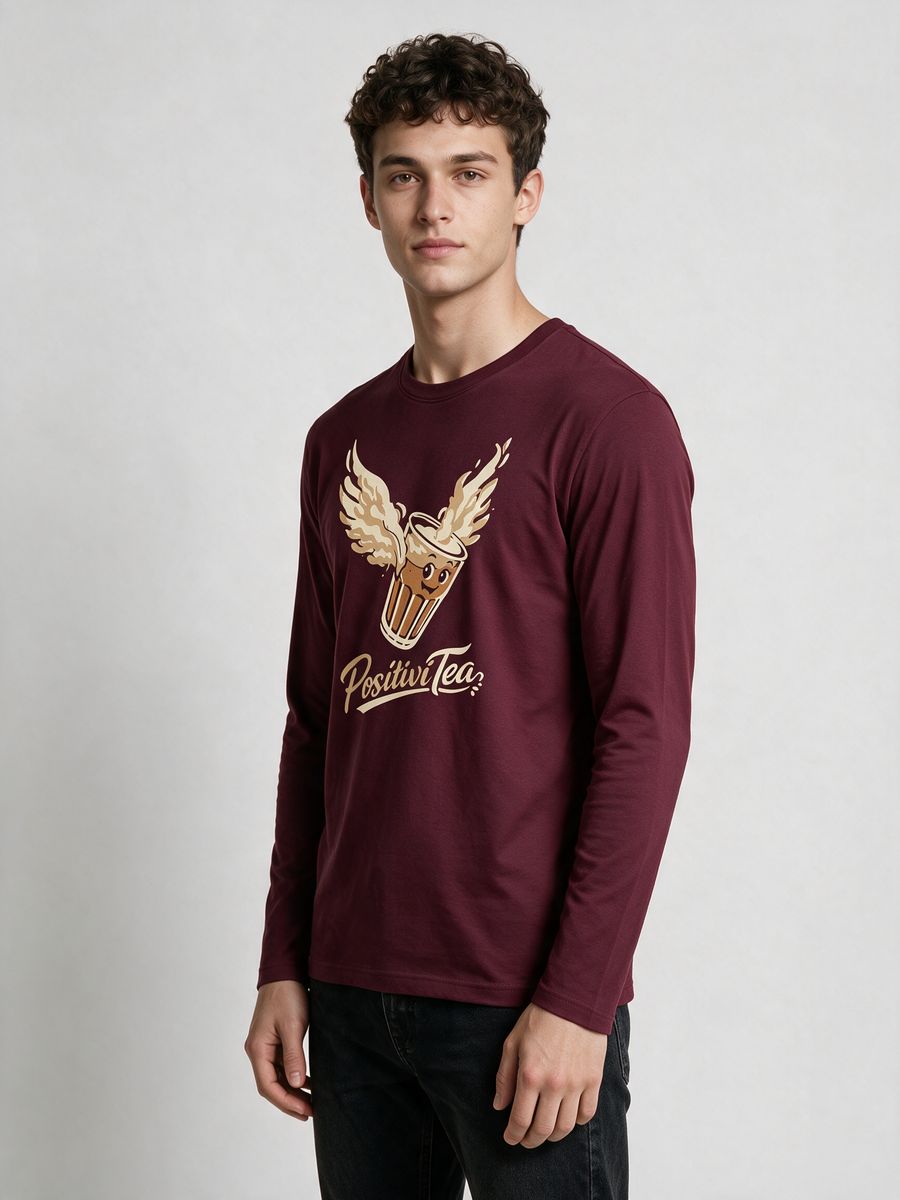 Positivitea Chai T-Shirt For Men - Full Sleeve - alternate view 4