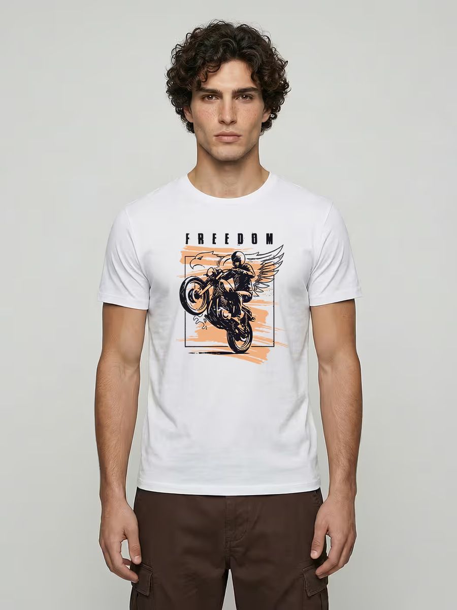 Freedom Ride T-Shirt For Men - Half Sleeve