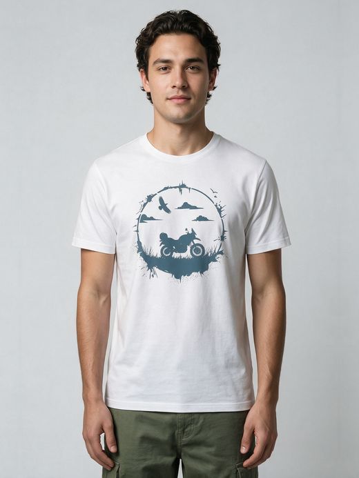 Freedom Rider T-Shirt For Men - Half Sleeve