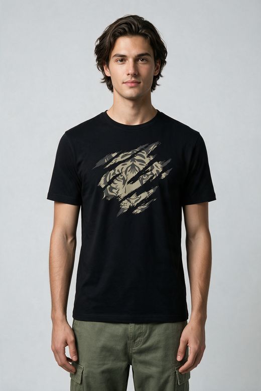 Beast Graphic Printed T-Shirt For Men - Half Sleeve