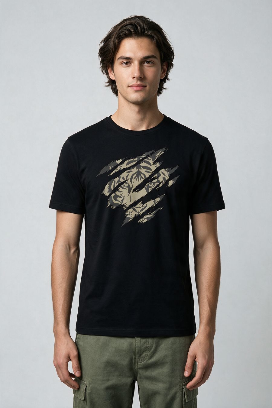 Beast Graphic Printed T-Shirt For Men - Half Sleeve