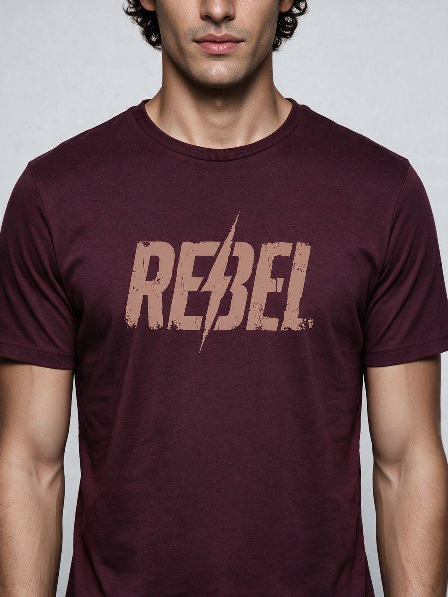 Born Rebel T-Shirt For Men - Half Sleeve - alternate view 5