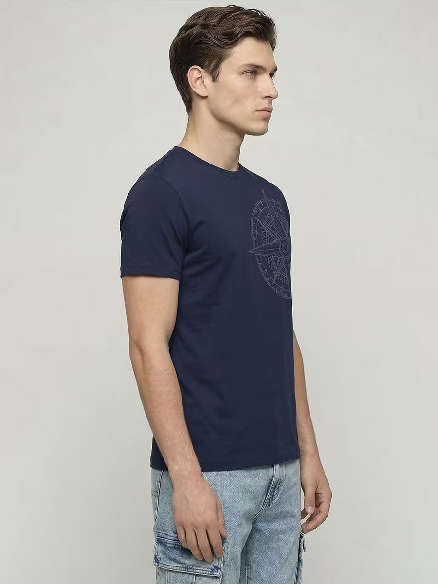 Compass Graphic T-Shirt For Men - Half Sleeve - alternate view 4