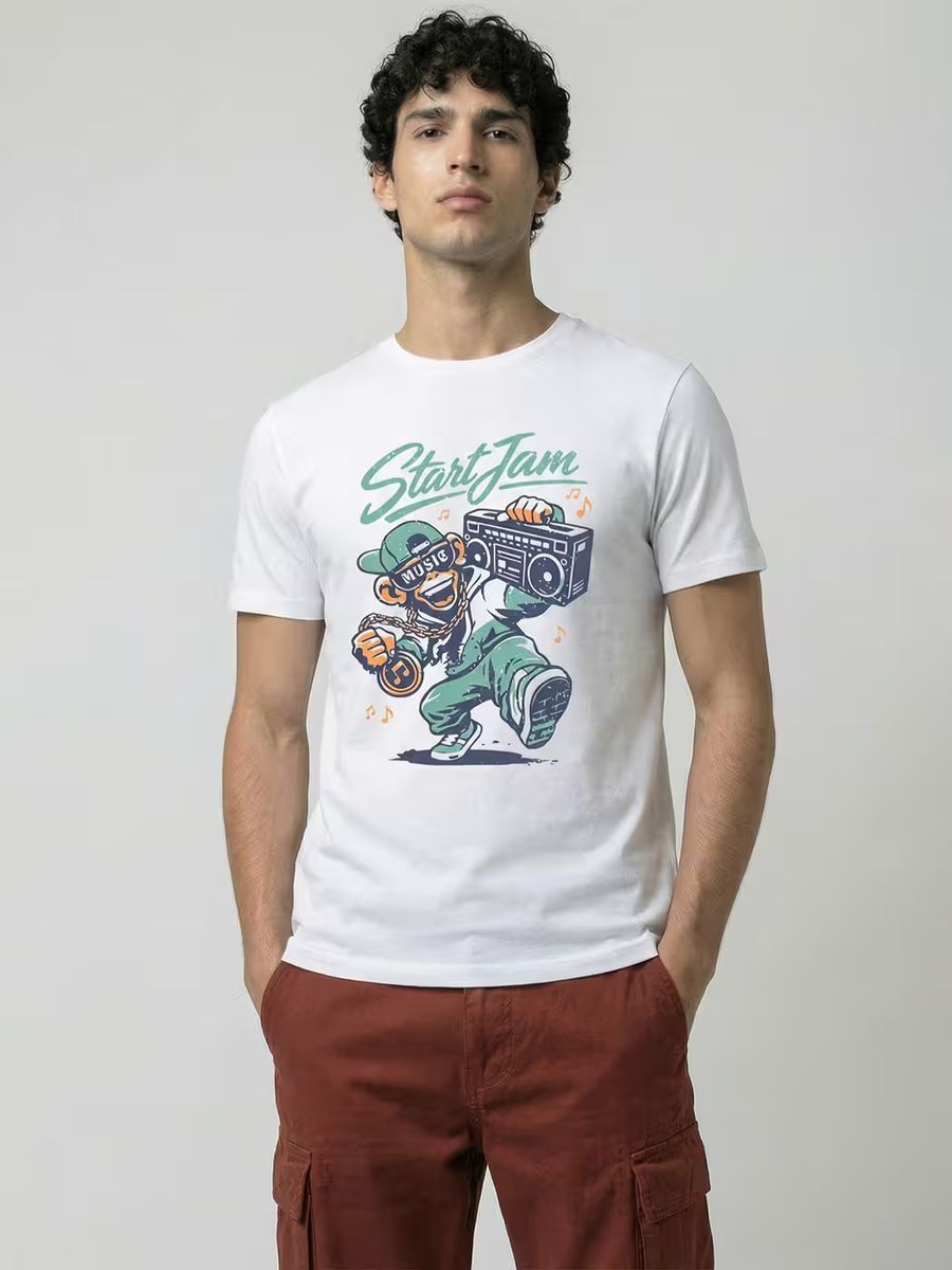 Start Jam T-Shirt For Men - Half Sleeve