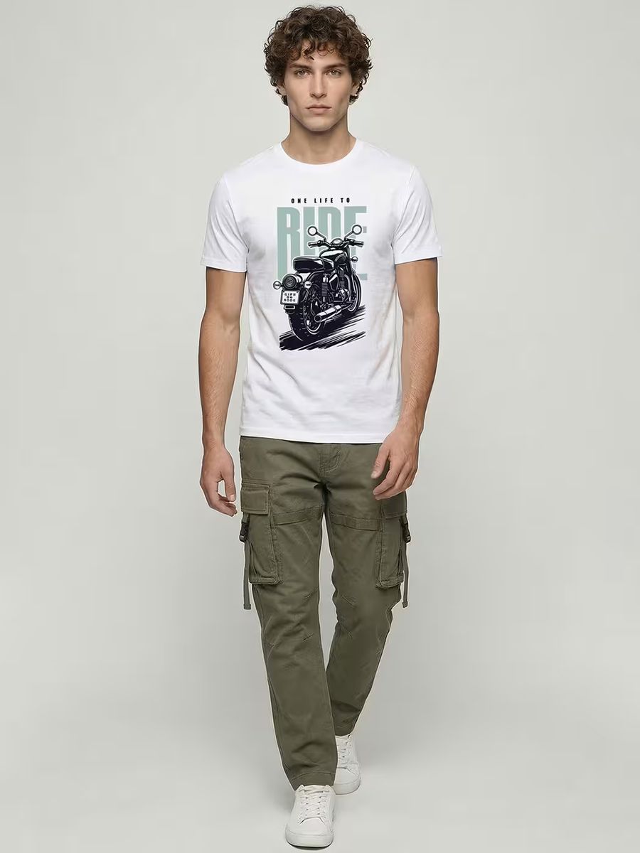One Life To Ride T-Shirt For Men - Half Sleeve - alternate view 5