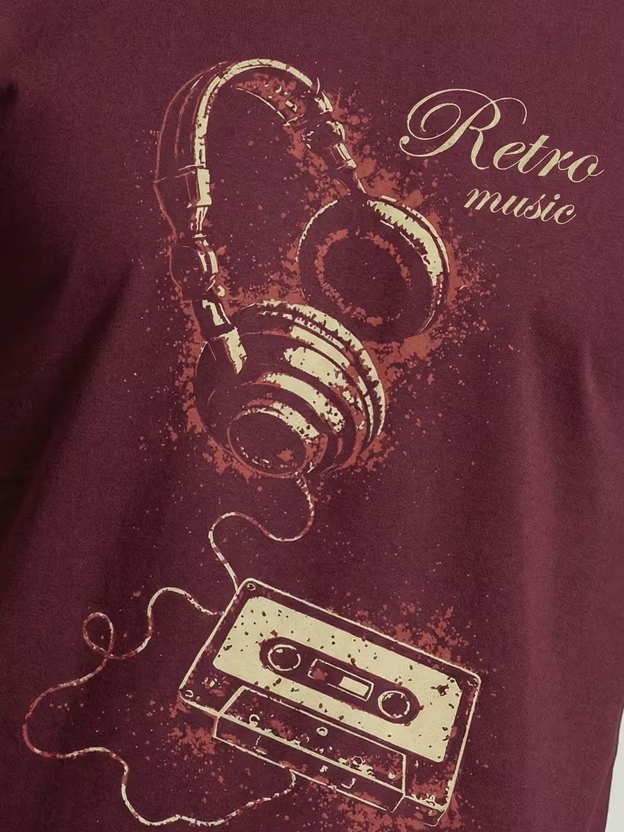 Retro Music T-Shirt For Men - Half Sleeve - alternate view 2