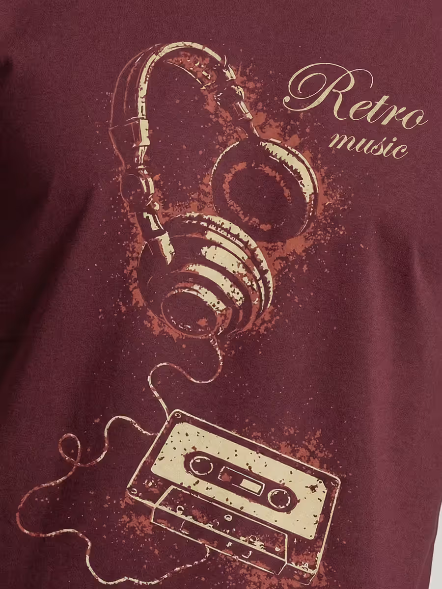 Retro Music T-Shirt For Men - Half Sleeve 2