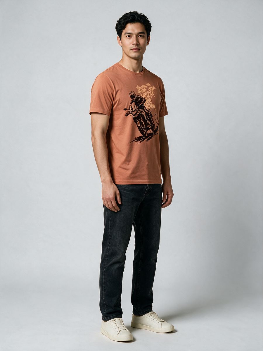 Full Throttle Bike T-Shirt For Men - Half Sleeve - alternate view 4