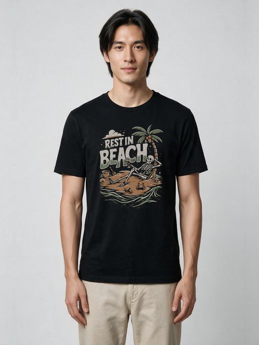 Rest in Beach T-Shirt For Men - Half Sleeve