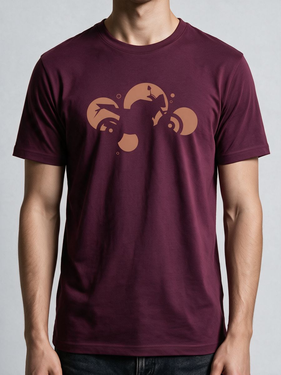 Abstract Bike T-Shirt For Men - Half Sleeve - alternate view 5