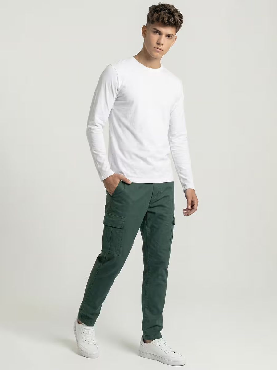 Men's Plain White Full Sleeve Round Neck T-Shirt 4
