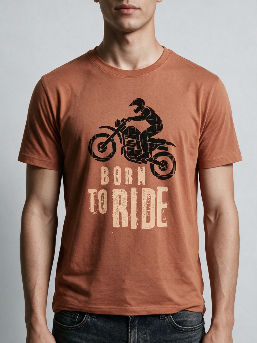 Born Rider T-Shirt For Men - Half Sleeve - alternate view 5