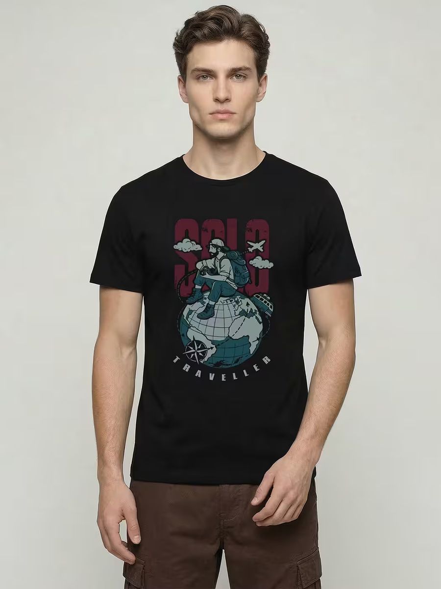 Wanderlust Explorer T-Shirt For Men - Half Sleeve
