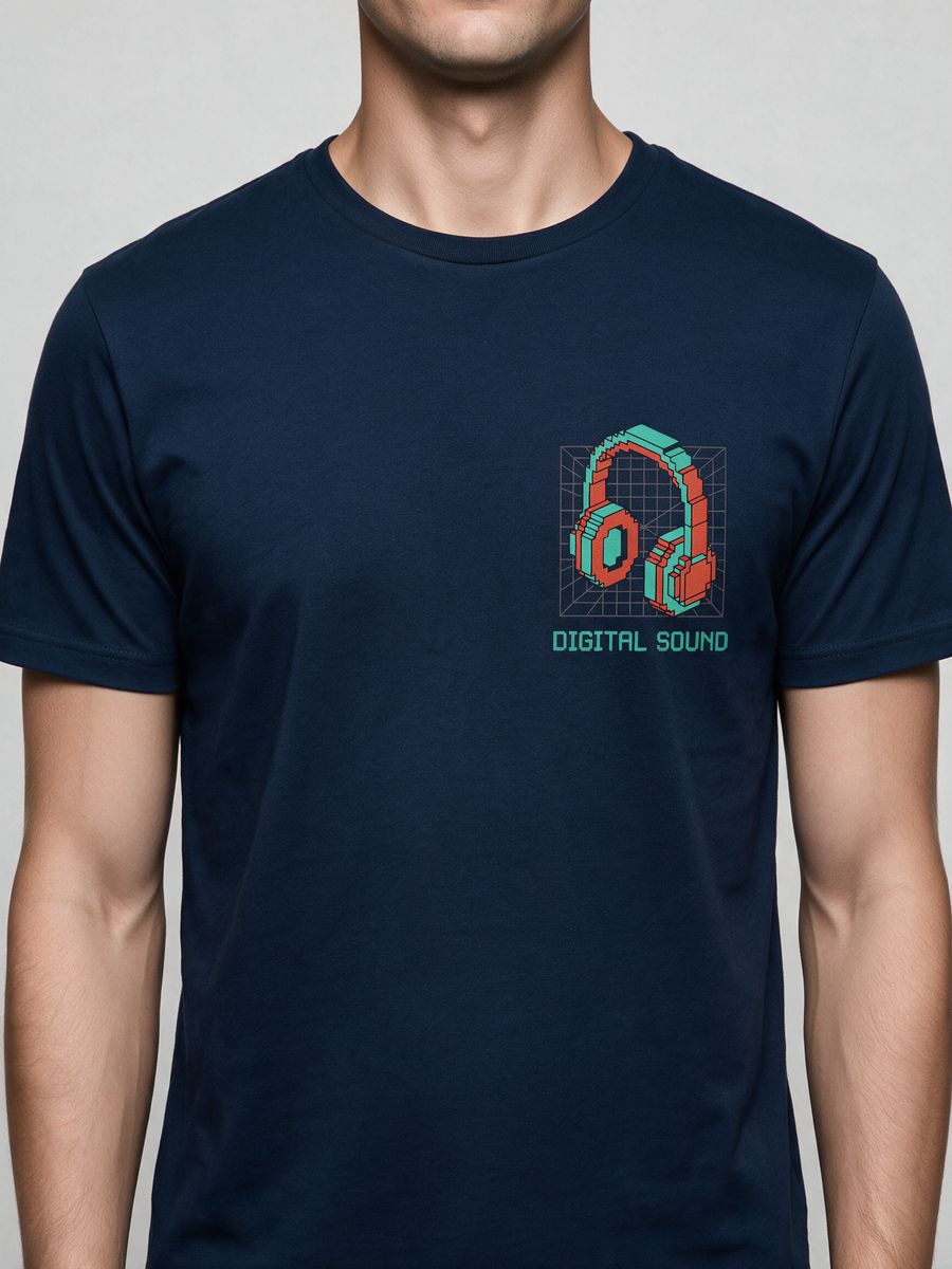Digital Sound T-Shirt For Men - Half Sleeve - alternate view 5