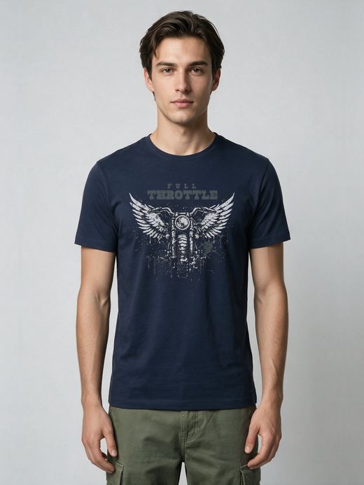 Full Throttle Rider T-Shirt For Men - Half Sleeve