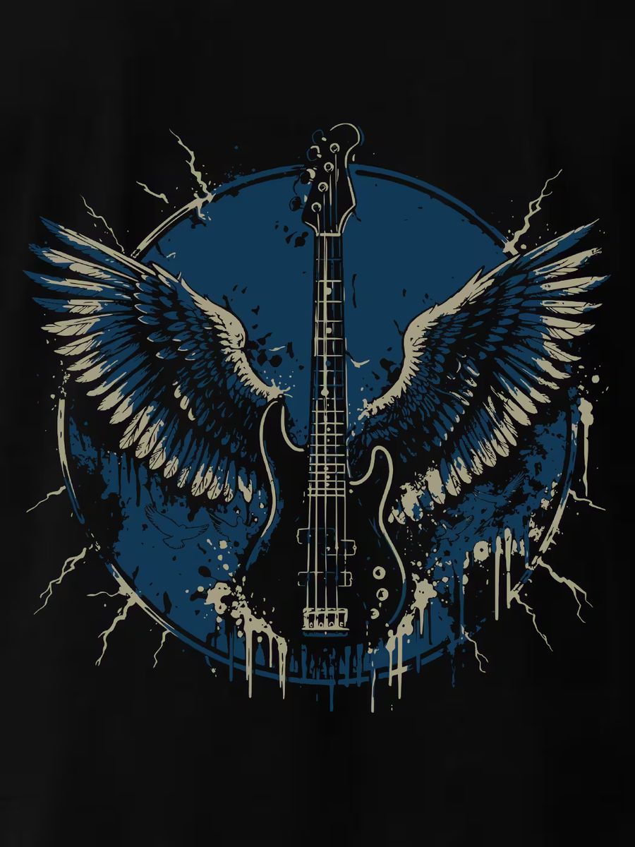 Wings Of Music T-Shirt For Men - Half Sleeve 2