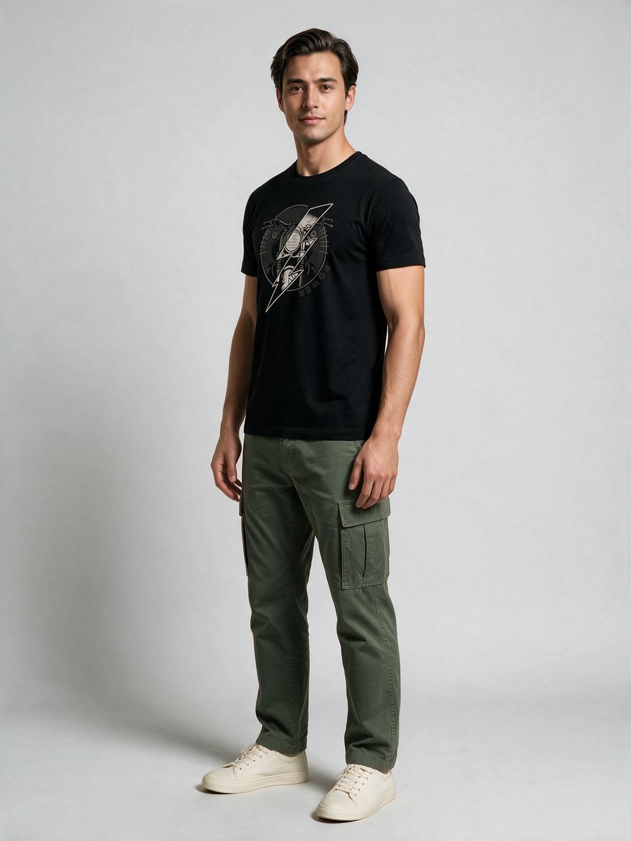 Power Rider T-Shirt For Men - Half Sleeve - alternate view 4