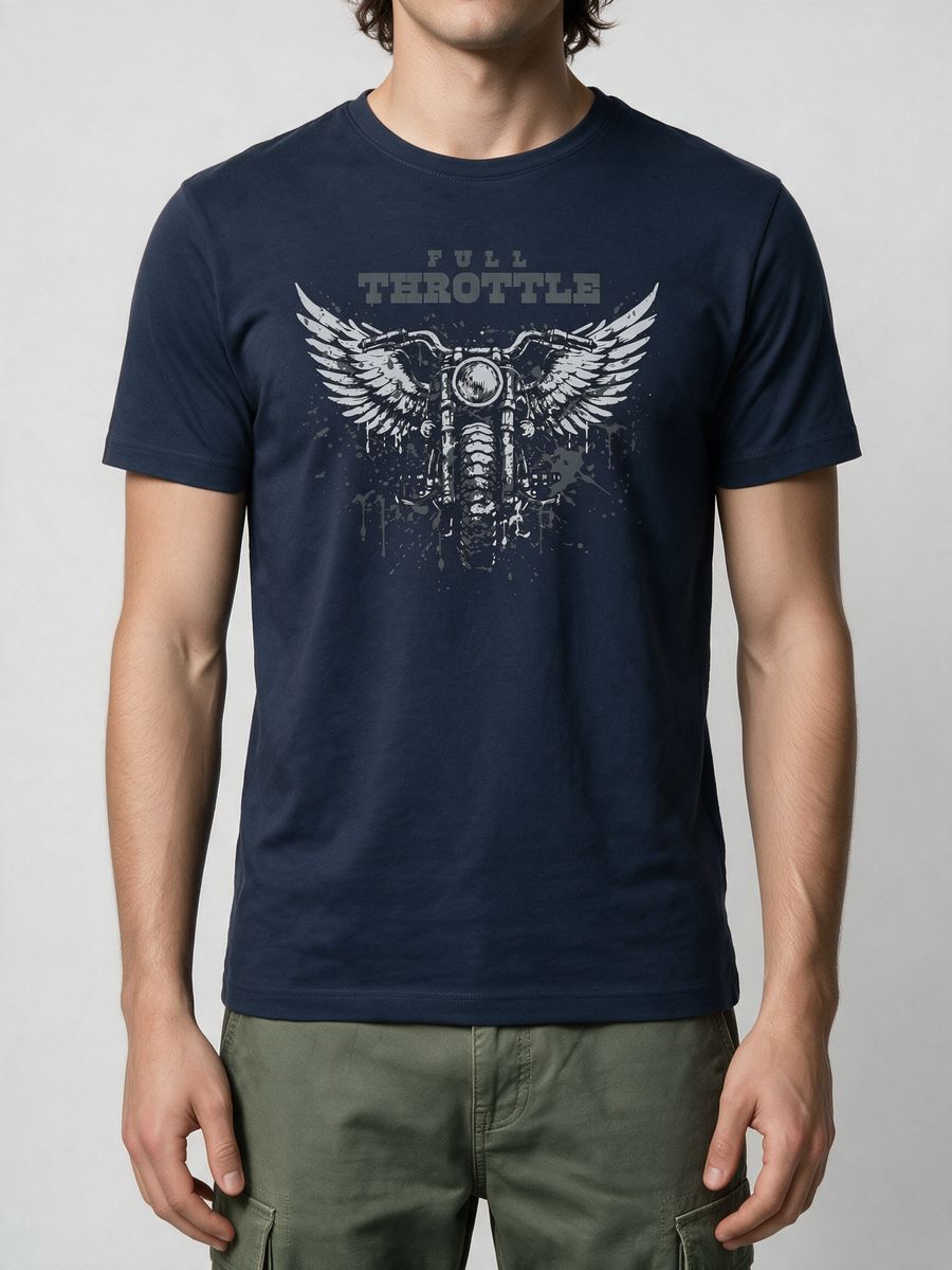 Full Throttle Rider T-Shirt For Men - Half Sleeve - alternate view 5