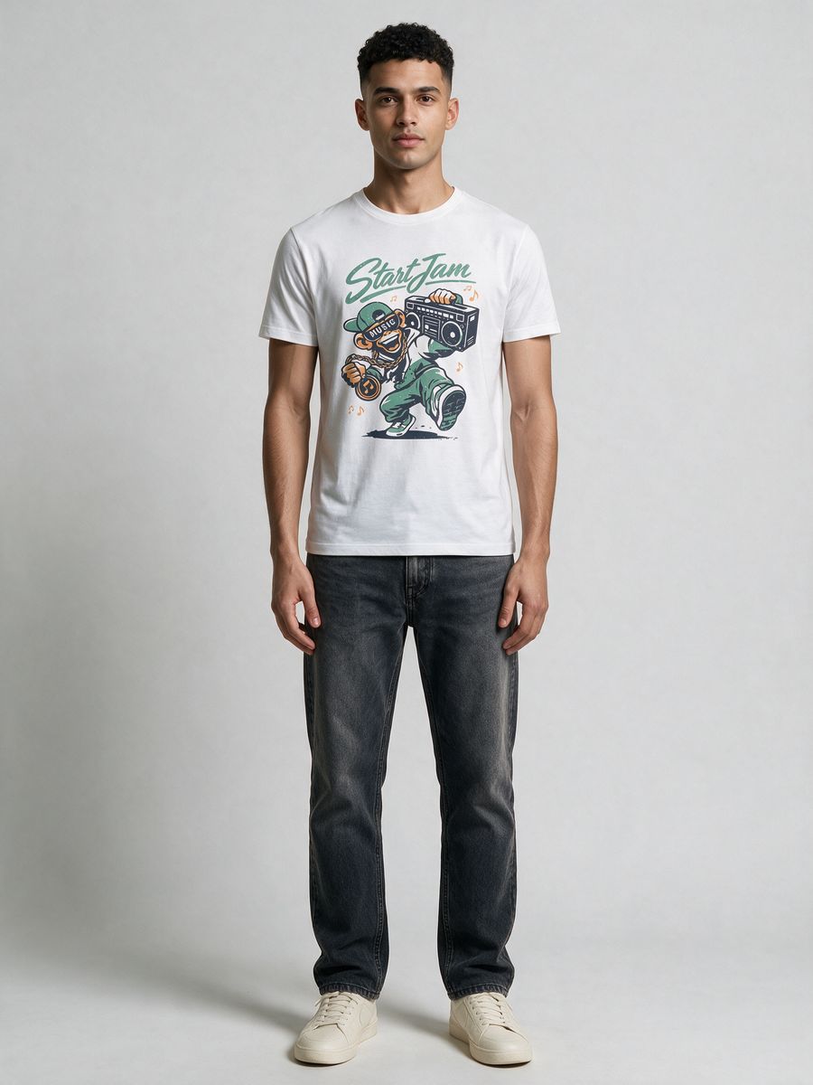 Start Jam T-Shirt For Men - Half Sleeve - alternate view 6