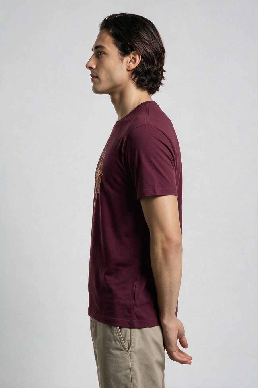 Compass Graphic Printed T-Shirt For Men - Half Sleeve - alternate view 3
