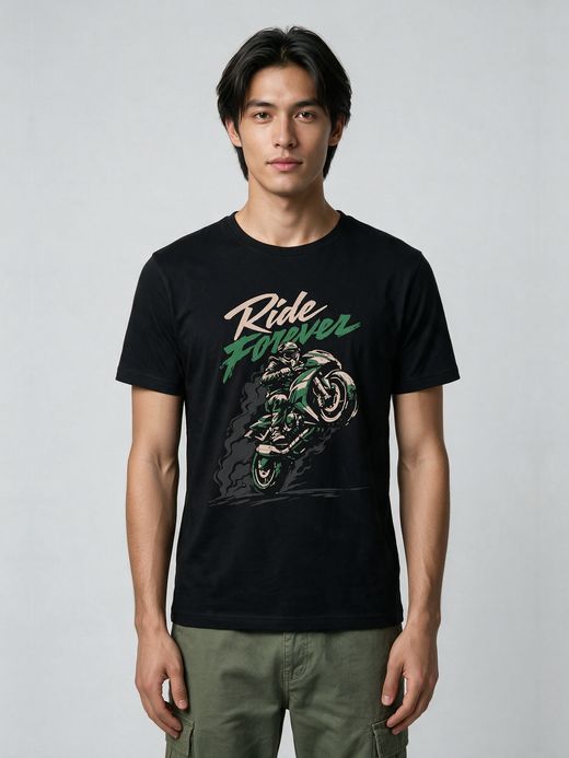 Ride Forever Bike T-Shirt For Men - Half Sleeve