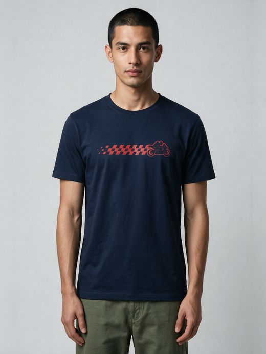 Racing Pulse Motorcycle T-Shirt For Men - Half Sleeve
