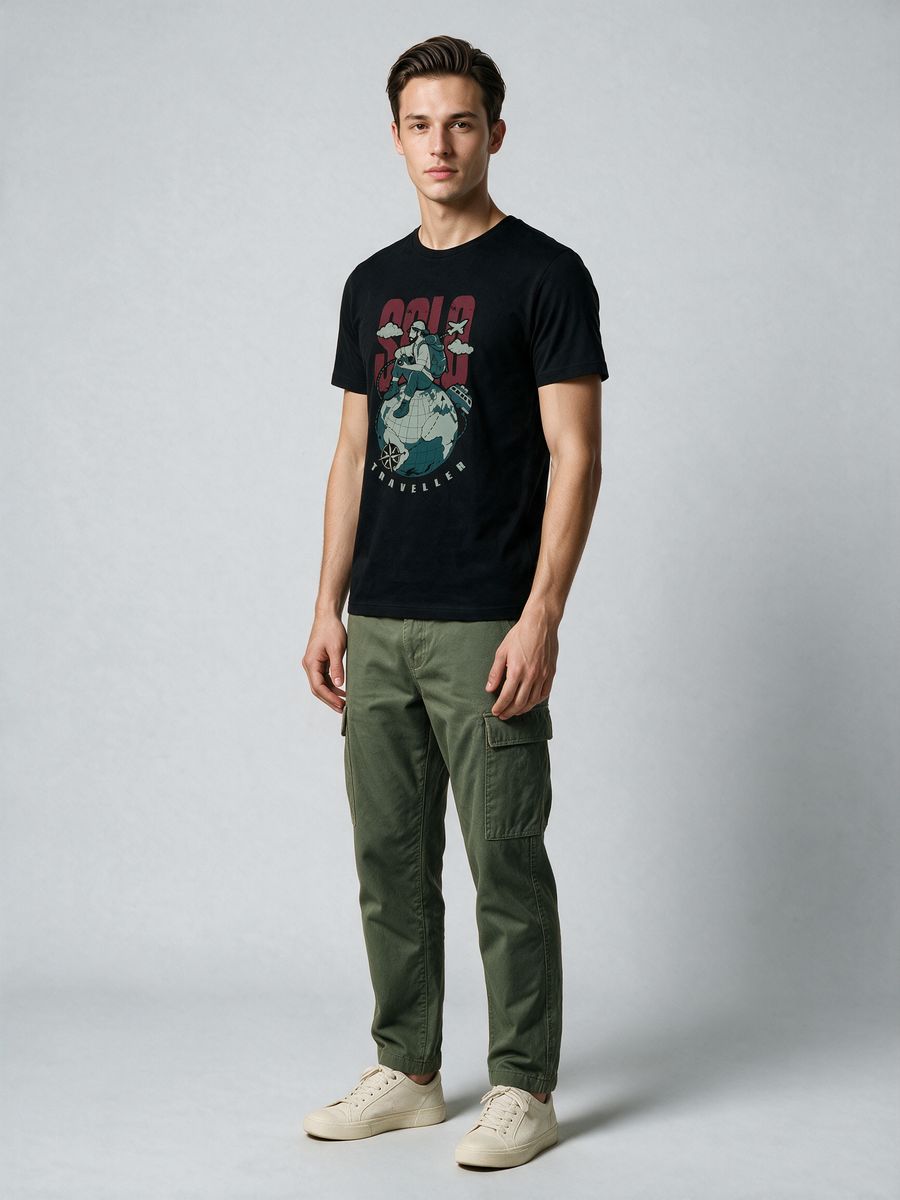Wanderlust Explorer T-Shirt For Men - Half Sleeve - alternate view 4