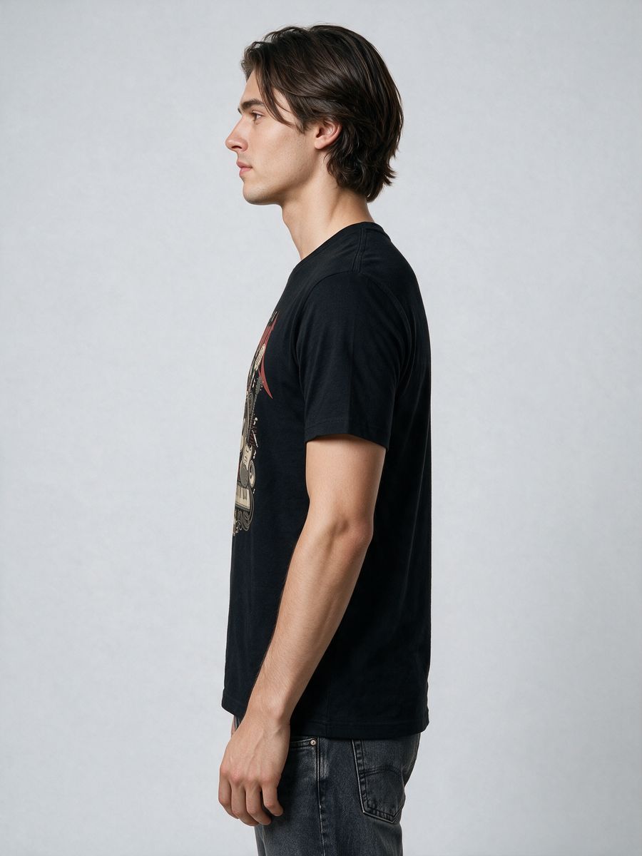 Music Mania T-Shirt For Men - Half Sleeve - alternate view 3