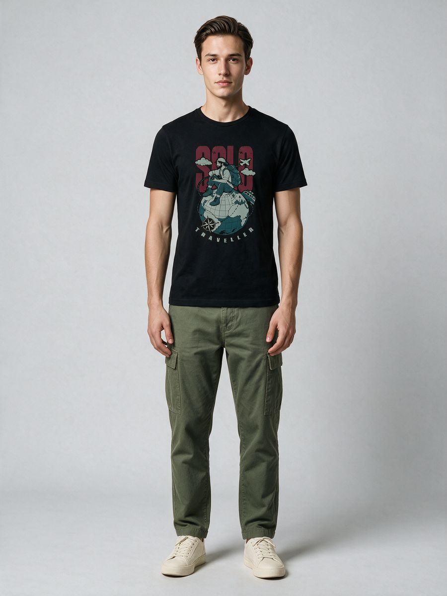 Wanderlust Explorer T-Shirt For Men - Half Sleeve - alternate view 6