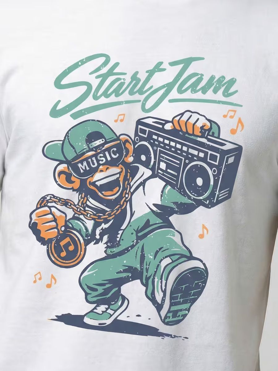 Start Jam T-Shirt For Men - Half Sleeve - alternate view 2