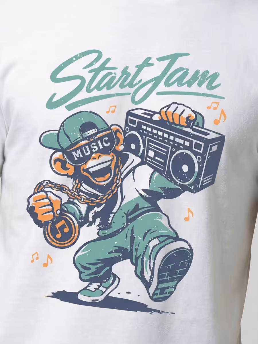 Start Jam T-Shirt For Men - Half Sleeve 2