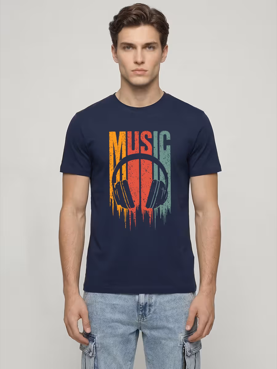 Music T-Shirt For Men - Half Sleeve