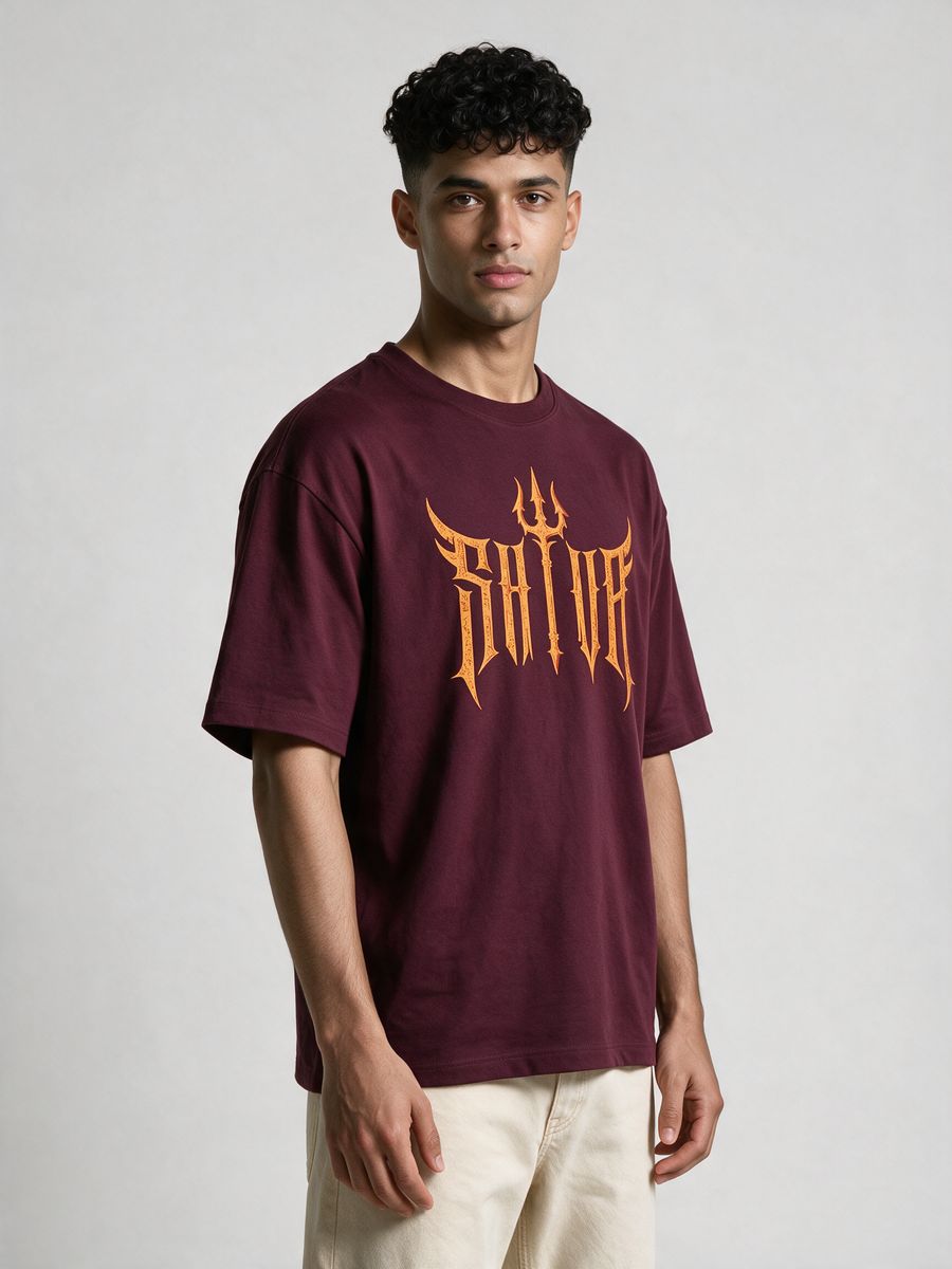 Shiva Trishul Streetwear Oversized T-Shirt - alternate view 4